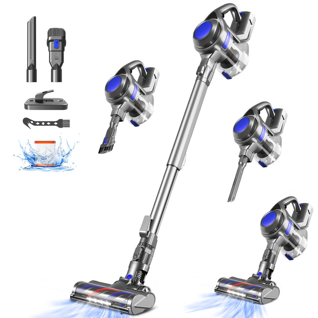 Daynee Akku Staubsauger,50Min|50kpa Staubsauger Kabellos mit 1.6L Staubbehälter,Akkustaubsauger,Vacuum Cleaner für Hartböden,Teppich und Tierhaare,Rot Main Image