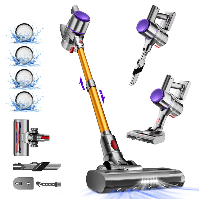 Daynee 45000Pa Akku Staubsauger,50Min/1.6L/HEPA×4 staubsauger kabellos,Vacuum Cleaner,Staubsauger für Tierhaare,Teppich und Hartboden Hover Image